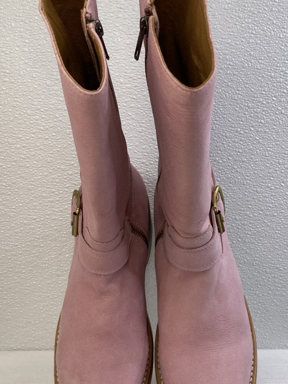Frye Exclusive Campus Buckle Boots Women's Size 10B Pink Leather Riding Boot - Picture 5 of 12